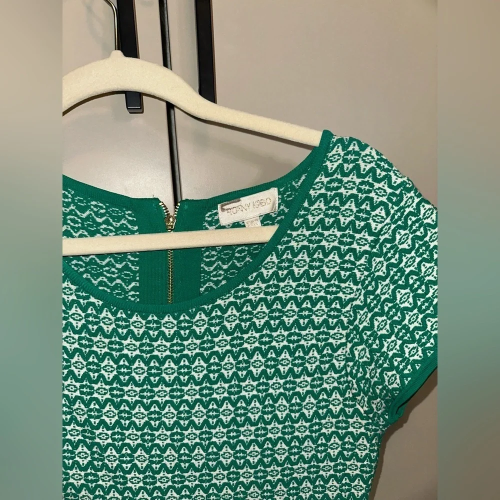 Ronny Kobo Jade Green Knit Mini Dress Size Medium